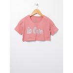 Lee Cooper 222LCG242006 Baskılı Koyu Somon Kız Çocuk T-shirt