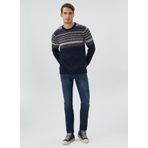 Lee Cooper 231 LCM 241003 O Yaka Jakarlı Lacivert Erkek Kazak