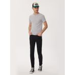 Lee Cooper 232 LCM 242061 GAEL Bisiklet Yaka Gri Melanj Erkek T-shirt