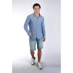 Lee Cooper 242 LCM 241006 Mavi Nisjos Erkek Dokuma Gömlek