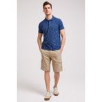 Lee Cooper Anchors Erkek %100 Pamuk Baskılı Polo Yaka T-Shirt İndigo - Mavi