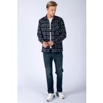 Lee Cooper Argoses Erkek Dokuma Uzun Kol Gömlek Lacivert-Mavi