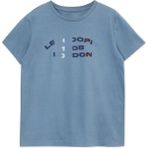 Lee Cooper Astin Erkek Çocuk %100 Pamuk O Yaka T-Shirt İndigo - 6 - Mavi