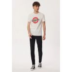 Lee Cooper Authen Erkek %100 Pamuk O Yaka T-Shirt Beyaz - 2XL