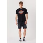 Lee Cooper Authen Erkek %100 Pamuk O Yaka T-Shirt Siyah