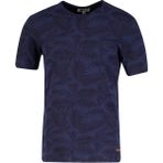 Lee Cooper Barnes Erkek %100 Pamuk Bisiklet Yaka T-Shirt Koyu İndigo - 004-Mavi