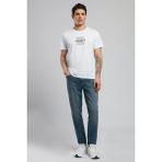 Lee Cooper Bart Erkek %100 Pamuk O Yaka T-Shirt Beyaz - XL