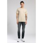 Lee Cooper Baselo Erkek %100 Pamuk O Yaka T-shirt Bej