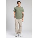 Lee Cooper Baselo Erkek %100 Pamuk O Yaka T-Shirt Haki