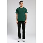 Lee Cooper Baselo Erkek %100 Pamuk O Yaka T-Shirt Zümrüt