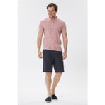 Lee Cooper Bernard Erkek %100 Pamuk Polo Yaka T-Shirt Gül Kurusu
