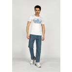Lee Cooper Bernt Erkek %100 Pamuk O Yaka T-shirt Beyaz