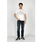 Lee Cooper Camo Erkek %100 Pamuk O Yaka T-shirt Beyaz