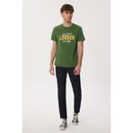 Lee Cooper Collage Erkek %100 Pamuk O Yaka T-Shirt Yeşil