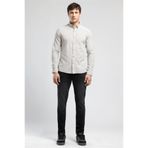 Lee Cooper Darell Erkek Slim %100 Pamuk Klasik Yaka Gömlek Gri