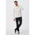 Lee Cooper Deny Erkek %100 Pamuk Uzun Kol T-Shirt Kirik Beyaz