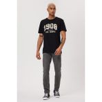 Lee Cooper Derek Erkek %100 Pamuk O Yaka T-Shirt Siyah