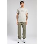 Lee Cooper Desav Erkek %100 Pamuk O Yaka T-Shirt Taş