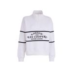 Lee Cooper Dik Yaka Baskılı Sweatshırt, M, 5003203504, Beyaz, kadın