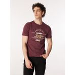 Lee Cooper Divided Erkek %100 Pamuk O Yaka T-shirt Mürdüm
