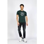 Lee Cooper Divided Erkek %100 Pamuk O Yaka T-shirt Yeşil