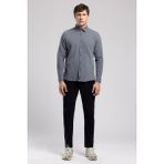 Lee Cooper Doyle Erkek %100 Pamuk Dokuma Gömlek Indigo - Mavi