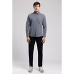 Lee Cooper Doyle Erkek %100 Pamuk Dokuma Gömlek İndigo