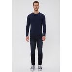 Lee Cooper Elias Erkek %100 Pamuk Bisiklet Yaka Sweatshirt Lacivert