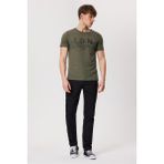 Lee Cooper Ellery Erkek %100 Pamuk O Yaka T-Shirt Haki
