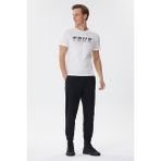 Lee Cooper Elvis Erkek %100 Pamuk Bisiklet Yaka T-Shirt Off White - Beyaz - 2XL