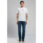 Lee Cooper England Erkek %100 Pamuk O Yaka T-Shirt Beyaz - 2XL