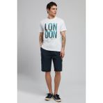 Lee Cooper Enzio Erkek %100 Pamuk O Yaka T-Shirt Beyaz