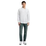 Lee Cooper Erkek Gömlek 252 LCM 241005, Zümrüt-Lacivert Çizgili, 2XL