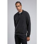 Lee Cooper Erkek Newblend Polo Yaka Sweatshirt 241043 Antrasit S