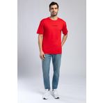 Lee Cooper Erkek T-Shirt 252 LCM 242006, Kırmızı, XL