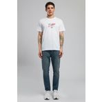 Lee Cooper Erkek T-Shirt 252 LCM 242034, Beyaz, 2XL