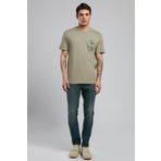 Lee Cooper Erkek T-Shirt 252 LCM 242048, Haki, 2XL