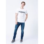 Lee Cooper Evans Erkek %100 Pamuk Bisiklet Yaka T-Shirt Beyaz - 2XL