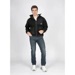 Lee Cooper Ewan Erkek Kapüşonlu Polar Mont - Siyah - XL