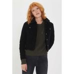 Lee Cooper Freda Nd 2 Kürklü Siyah Kadın Kadife Ceket