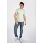 Lee Cooper Gael Erkek %100 Pamuk O Yaka T-Shirt Mint - 2XL - Yeşil
