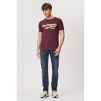 Lee Cooper Hardy Erkek %100 Pamuk O Yaka T-Shirt Mürdüm