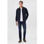 Lee Cooper Harold Erkek Dokuma Uzun Kol Gömlek Lacivert