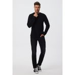 Lee Cooper Hugh Erkek %100 Pamuk Uzun Kol T-Shirt Siyah
