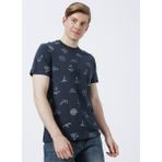 Lee Cooper Hughes Erkek %100 Pamuk Bisiklet Yaka T-Shirt Antrasit