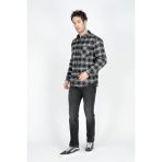 Lee Cooper Jade Erkek Dokuma Uzun Kol Gömlek Lacivert-Gri - S - Mavi