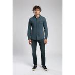 Lee Cooper Jagger Erkek Slım Straıght Dar Kesim Normal Bel Düz Paça Jean Pantolon Mavi - Koyu Yeşil - 33 / 34