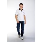 Lee Cooper Jasec Erkek Pike Polo Yaka T-Shirt Beyaz - 2XL