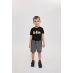 Lee Cooper Jude Erkek Çocuk Örme Şort Koyu Gri Melanj - 4