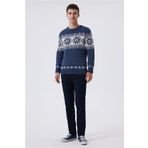 Lee Cooper K24 241036 2601 İndigo Snowy Erkek Kazak